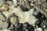 Andradite (Melanite), Calcite & Biotite Association - Morocco #107910-1